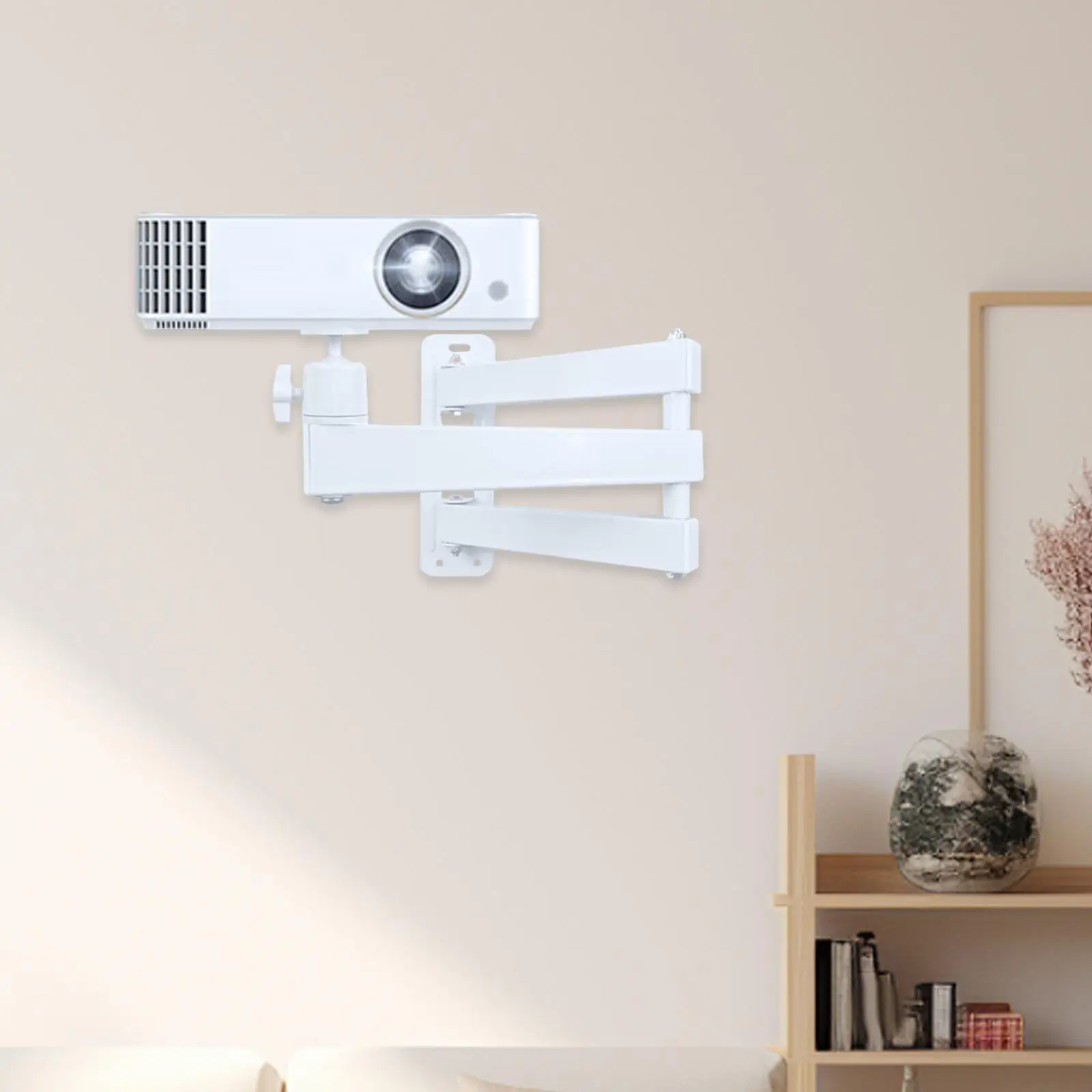 Projector Wall Mount Bracket Heavy Duty Adjustable Metal Projector Shelf 1/4 Projector Wall Mount Bracket Heavy Duty Adjustable Metal Projector Shelf 1/4
