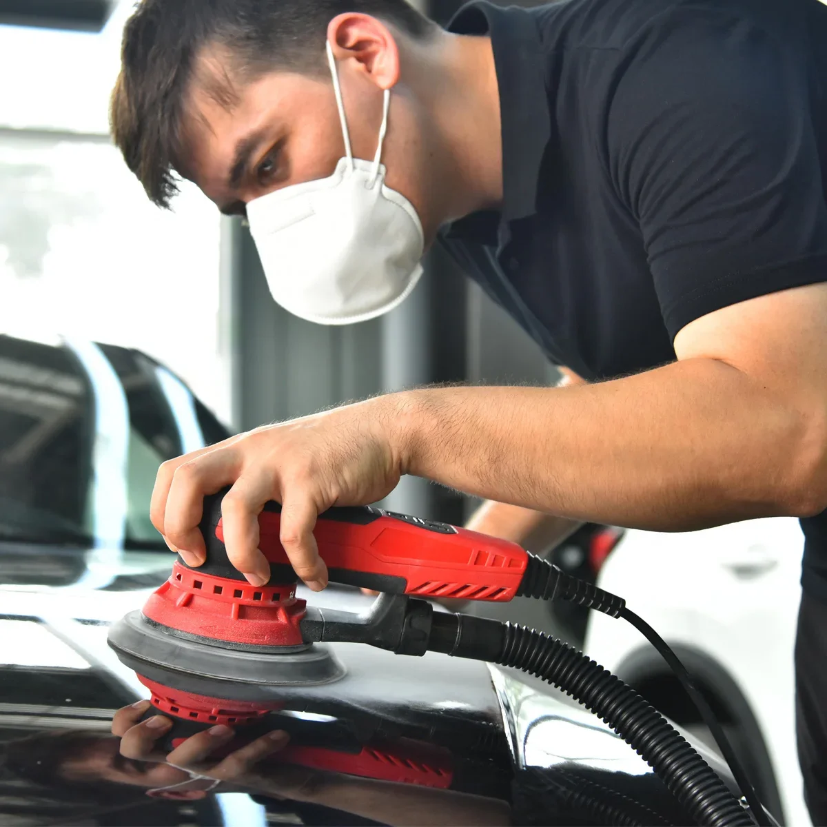 350W Random Orbit Sander 6inch Electric Orbit Sander Digital Display Speed Controller Sanding Polisher with Sandpaper electric polisher electric orbital sander