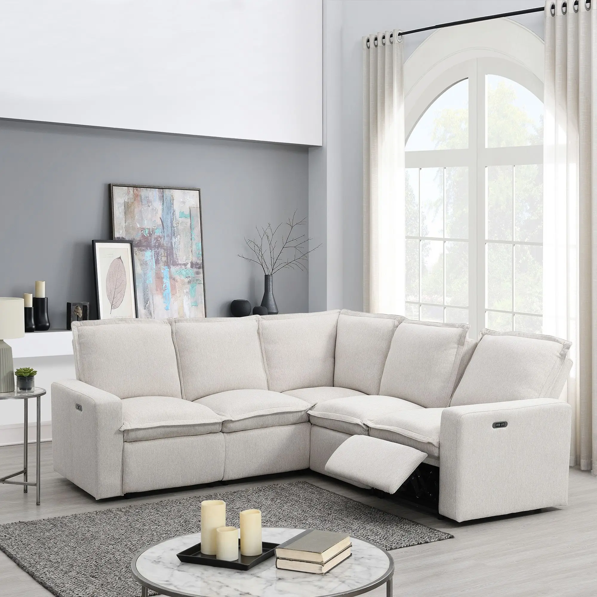 

Power Recliner Chair Home Theater Seating Soft Chair with USB Port for Living Room, Bedroom, Theater room