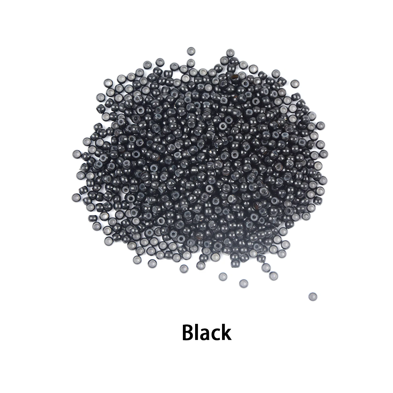 200개 3.0mm 마이크로 링 비즈, 실리콘 라이닝 헤어 비즈가 있는 구리 나노 링, 인모 연장용