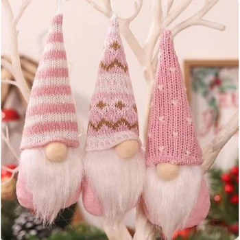 Hanging Gonk Christmas decorations, Swedish Handmade Plush Tree Ornaments 1