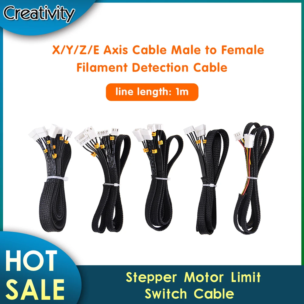 Peça Impressora 3d com Cabo Endstop Motor de Passo e Interruptor de Limite Detecção de Filamento Ender Cr10 x y z e s4 s5