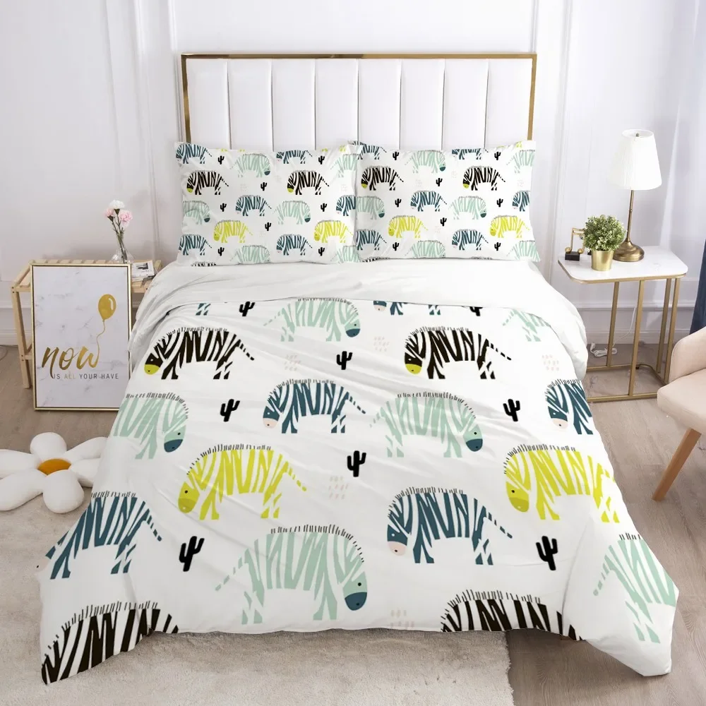 

Luxury Leopard Lion Zebra Pattern 3D Print Double Bedding Sets Skull Duvet Cover Pillowcase Twin Full Queen Size Home Decor