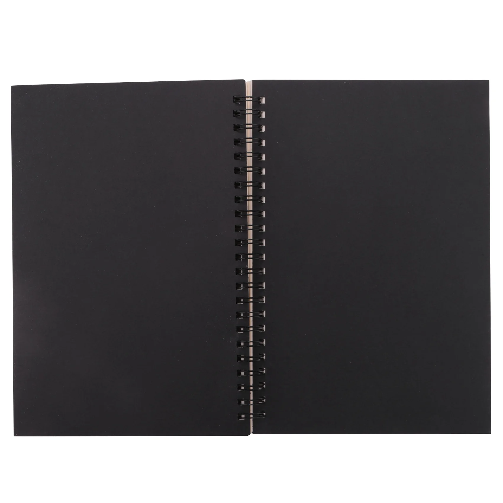 GO-5Pcs A5 블랙 스파이럴 노트북 블랭크 스케치북 언룰드 저널 팩 두꺼운 블랭크 페이퍼 50매 100 언라인드 페이지