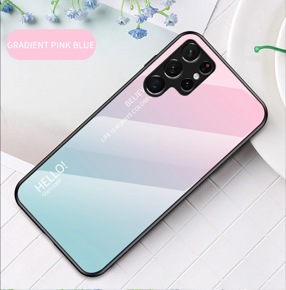 Custodia in vetro rigido DECLAREYAO S21 FE per Samsung Galaxy S22 S21 S20 Ultra S10 S9 S8 Plus Custodia sottile per Samsung _voghion.com