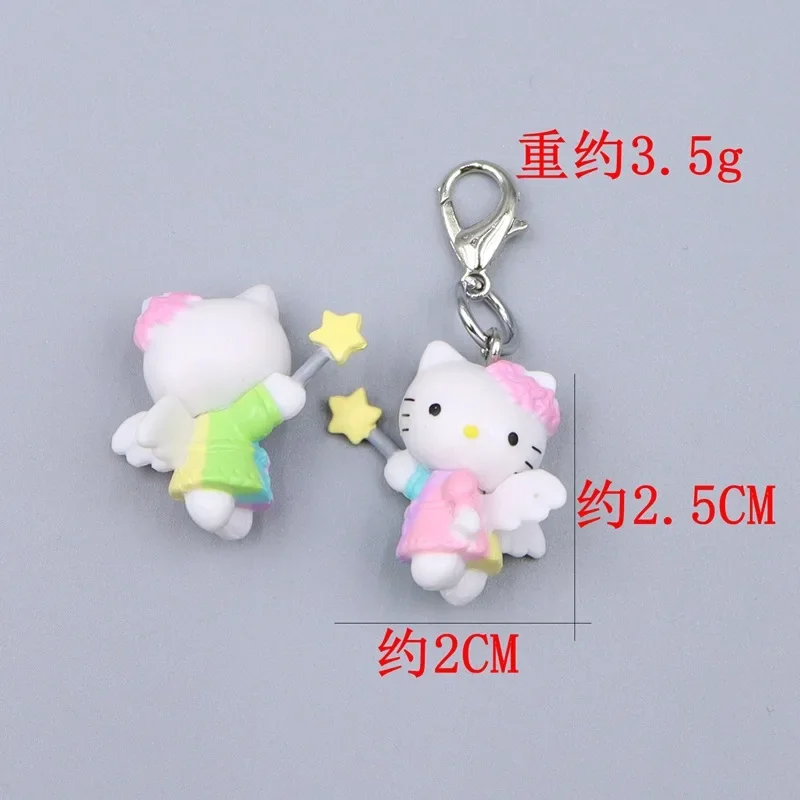 Hello Kitty Cartoon Keychain Bag Clothing Puller Phone Rope Necklace Accessories Pendant Kawaii Women Student Toy