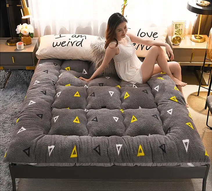 Thickened Lamb Fleece Mattress 10cm Soft Mattress Student Dormitory Tatami Soft Foreign Trade Thick