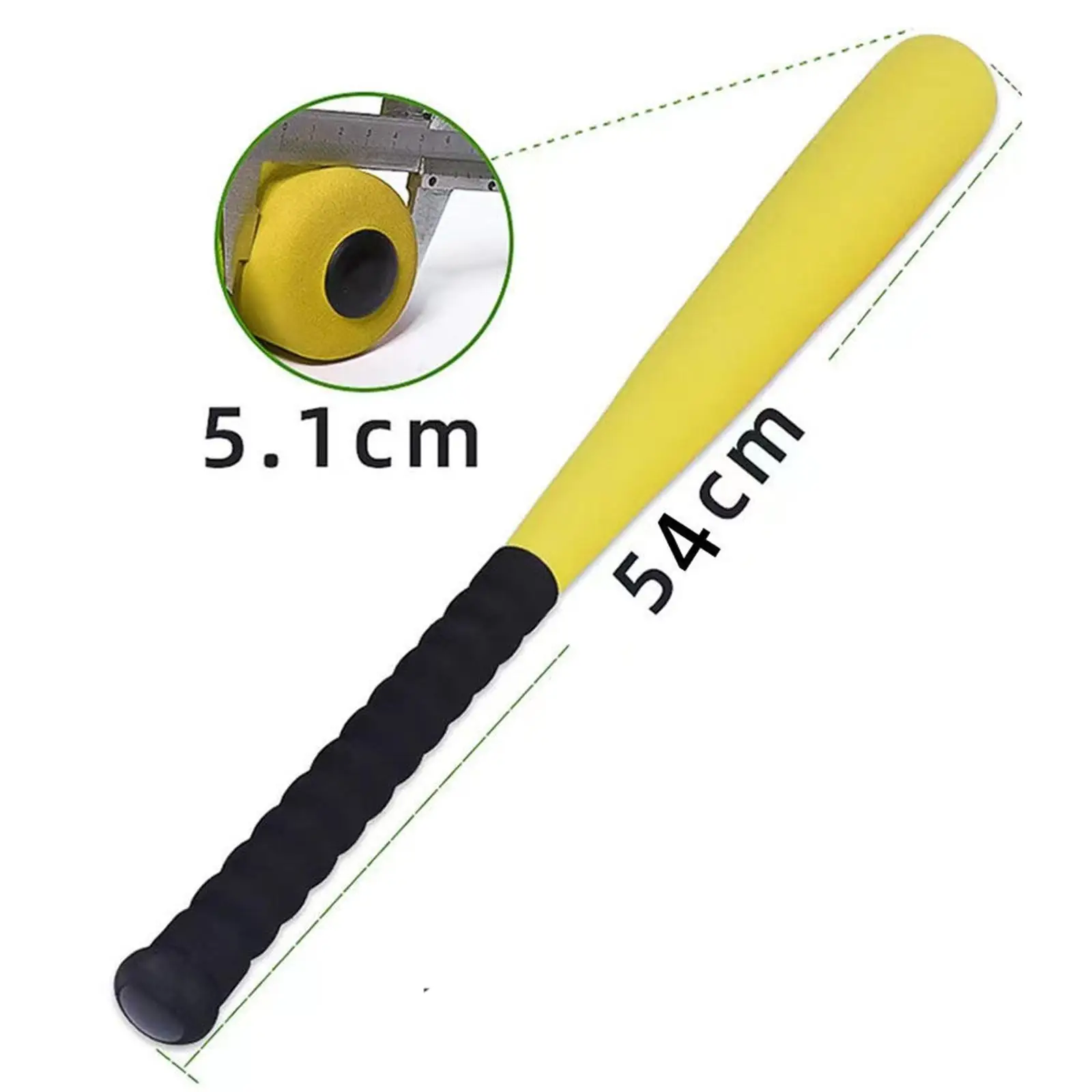 Kids Foam Baseball Bat and Ball 21 inch Lightweight Safe Toy EVA Softball Bat Tball Bat for Indoor Outdoor Learning Game Playing