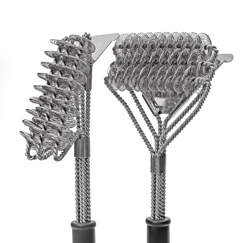 Safe Grill Brush Bristle Free BBQ Grill Brush Rust Resistant Stainless Steel Barbecue Cleaner Grilling Accessories