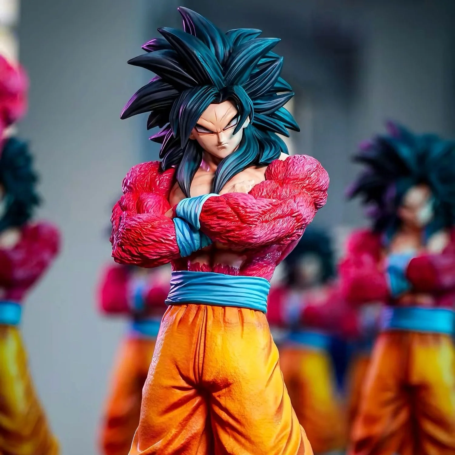 32cm 30cm Dragon Ball Jt Super Saiyajin 4 Goku Vegeta Doppelköpfige Statue Figur PVC-Modell Schreibtisch-Deko Geburtstagsgeschenk für Jungen – Detail 6