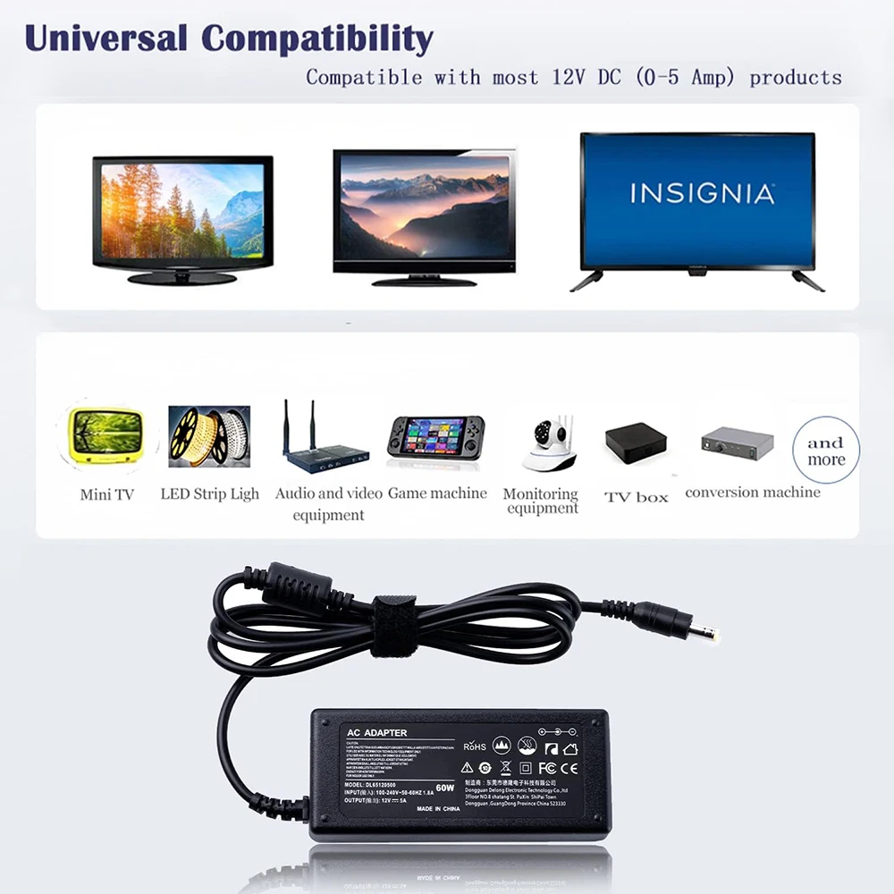 Insignia AC DC  , 12V, 19 20 24 28 32 LED HDTV HD TV NS-32D312NA15, NS-32D220NA16, AY060A-ZF122   ġ