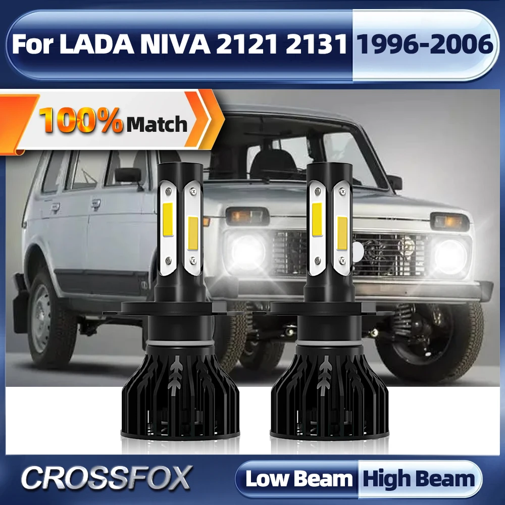 

H4 LED Headlight Bulb 120W 20000LM Car Headlamp Turbo Auto Lamps 12V For LADA NIVA 2121 2131 1996-2001 2002 2003 2004 2005 2006