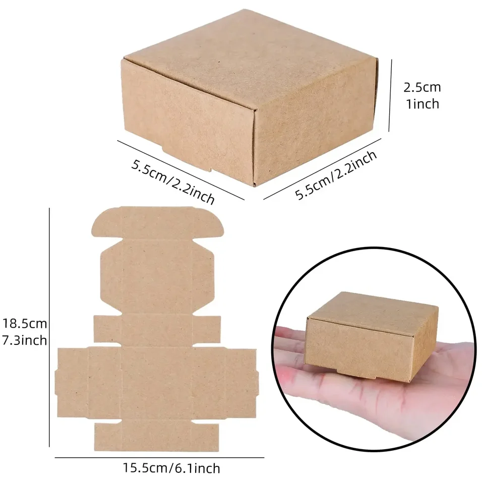 Bafnsiji 25 Pcs Petites Boîtes-cadeaux Kraft Rouge, Boîtes De