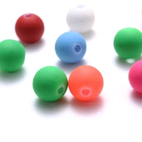 50/100Pcs 6/8/10mm En Caoutchouc Acrylique Perles Mat Rond Perles D'espacement Lâche Pour La Fabrication De Bijoux Collier Pendentifs Accessoires 5