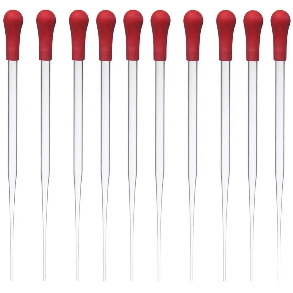 

10Pcs 4ml Dropper Pipettes Transfer Practical 20cm Clear Glass Pipette Dropping Pipet Scientific Experiment