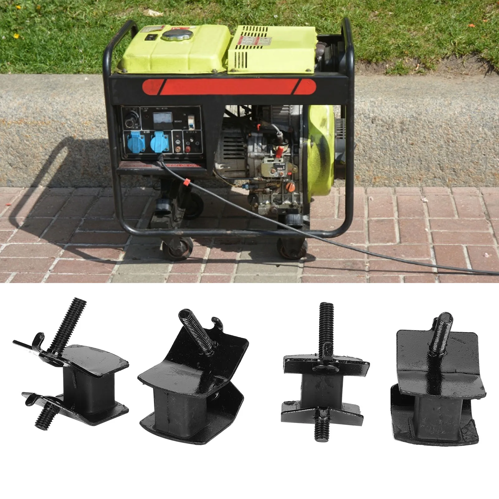 4Pcs Cushion Pads Anti Vibration Foot Rack for Gasoline Engine Generator 168F/170F 2KW-3KW