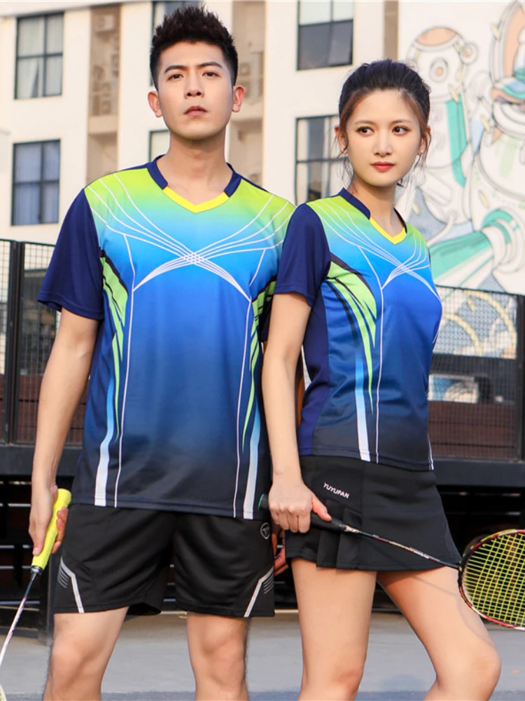 Tennis Suit Men's Women's Quick Dying Breathable Short Sleeve Shirt Table Tennis Mtch Training Uniform New sports Shirts