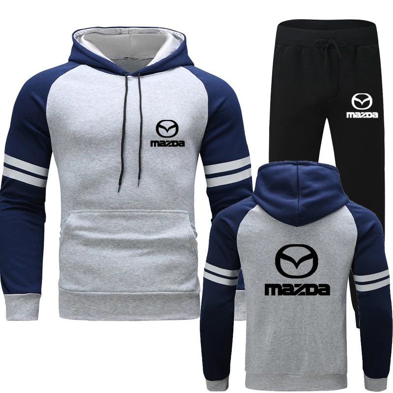 Conjunto De Sudadera Sin Capucha Y Pantalón Largo Para Hombre – Estilo Jacquard, 2 Piezas, Cómodo Y Casual