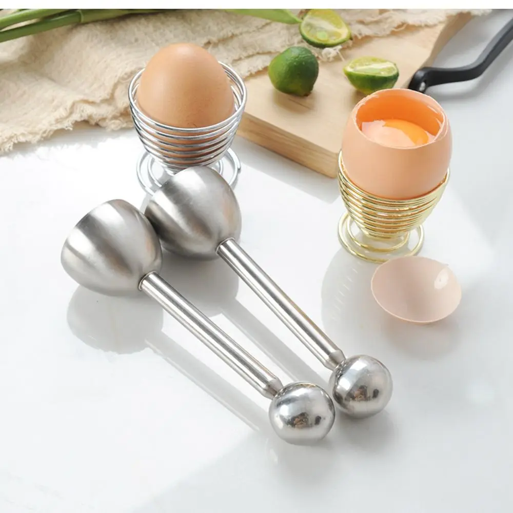 Stainless Steel Boiled Egg Topper Shell Top Cutter Knocker Opener Kitchen Gadgets Multifunction Egg Cracker Separator Opener