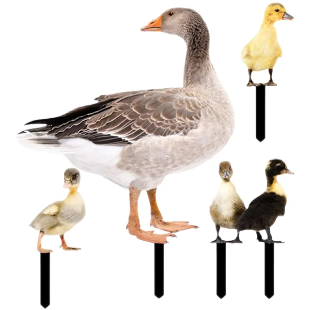 Kültéri Szobrok Kacsák Figure Jim Shore Gnomes Figurák Tétek Fűnyíró Állati Kerti Jel Dekoráció Akril - Image 4