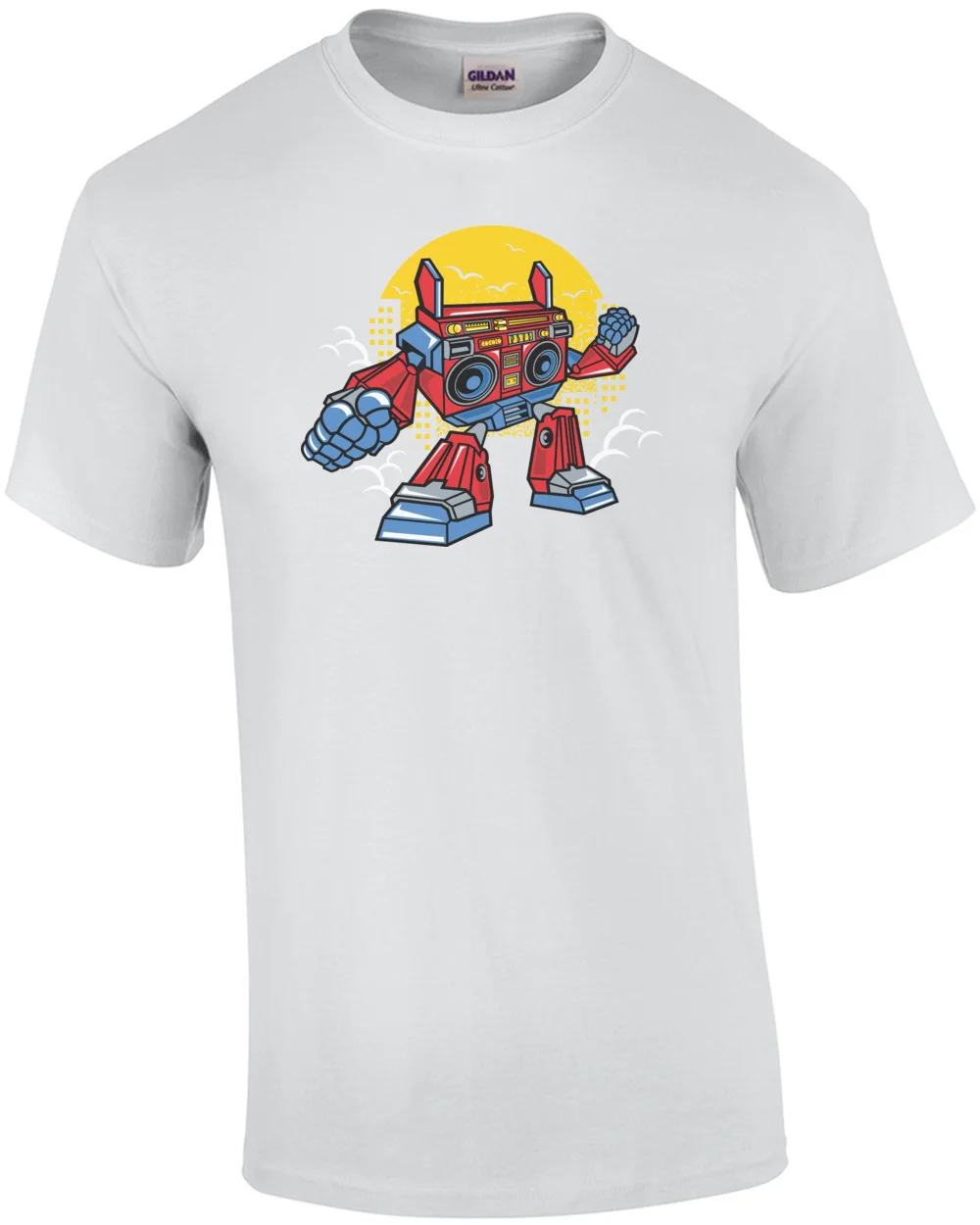 T-Shirt Robot Boombox Old School