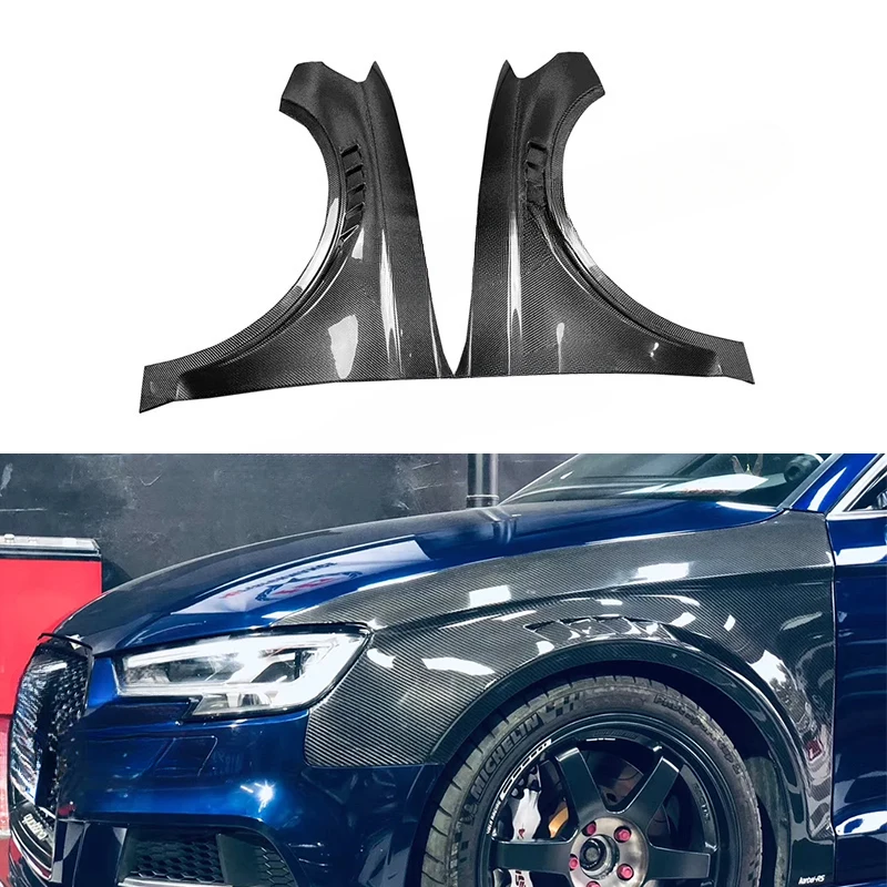 카본 파이버 사이드 A3 S3 8V 2018, 자동차 외부 업그레이드 부품