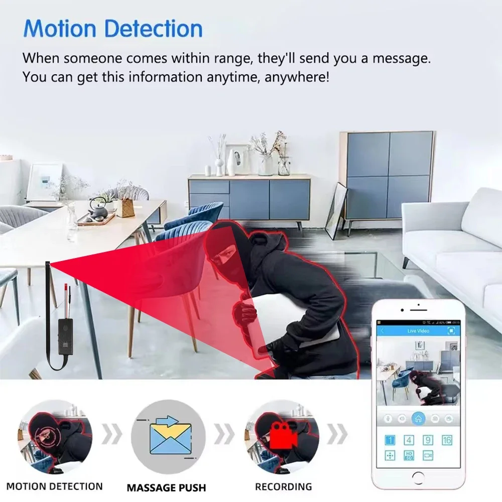 Improved HD4K Mini WiFi Camera, Supports Motion Detection, Remote Viewing, Upgraded Resolution, Home DIY Wireless Camera 2