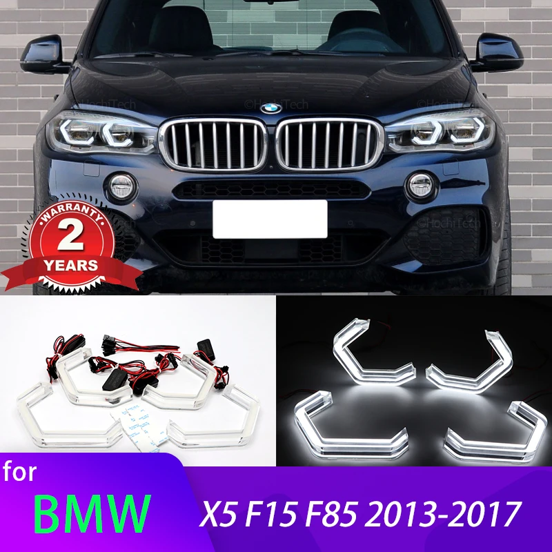 M4 Iconico Stile Bianco Luce Diurna Led Cristallo Angel Eye Kit Per Bmw X5 F15 X5M F85 2013-2017 Accessori Auto