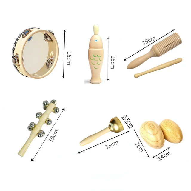 Montessori Wooden Rattles Sand Hammer Enlightenment Music Instrument Xylophone Puzzle Game Development Baby Toys 0 12 Months 5