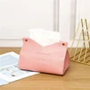 PU Leather Tissue Box Holder Car Tissue Container Box Toilet Paper Box Desktop Napkin Holder Bedroom Paper Tissue Dispenser 3