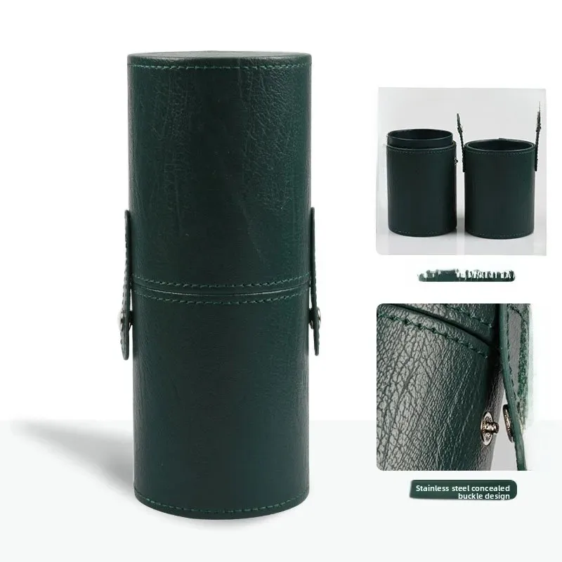 דלי אחסון מברשות איפור עור כחול שמיים יופי בריאות חומר PU מארגן מברשות קוסמטיקה ענן ירוק מוס