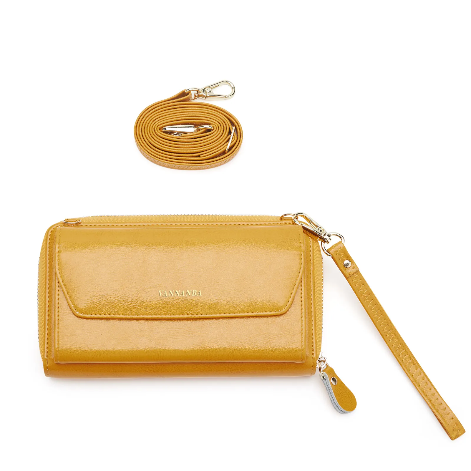Vannanba Wallet Women's Purses Leather Coin Purses Female bag With Shoulder Srtap Cardholders Fashion Clutch Bags Free Shipping