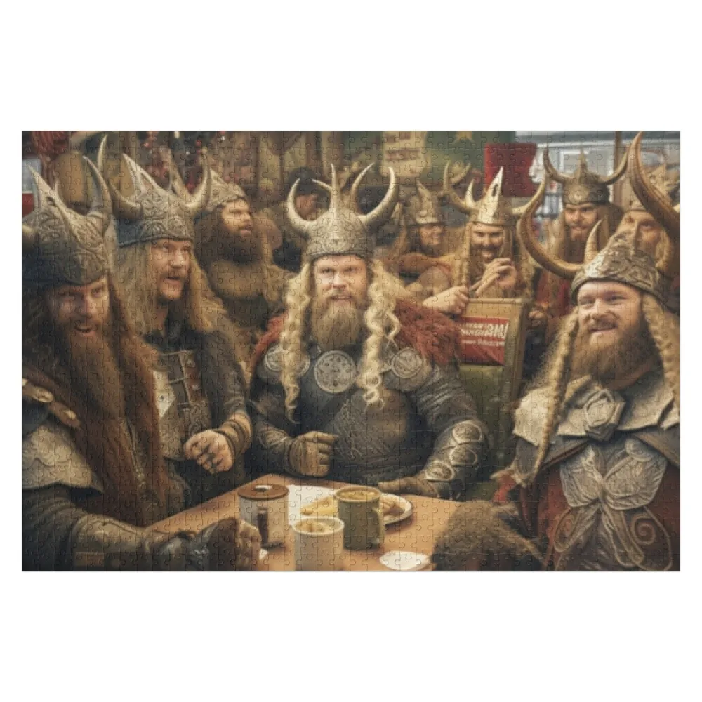 

Viking Horde at Waffle House Jigsaw Puzzle Photo Jigsaw Custom Anime Personalized Child Gift Puzzle