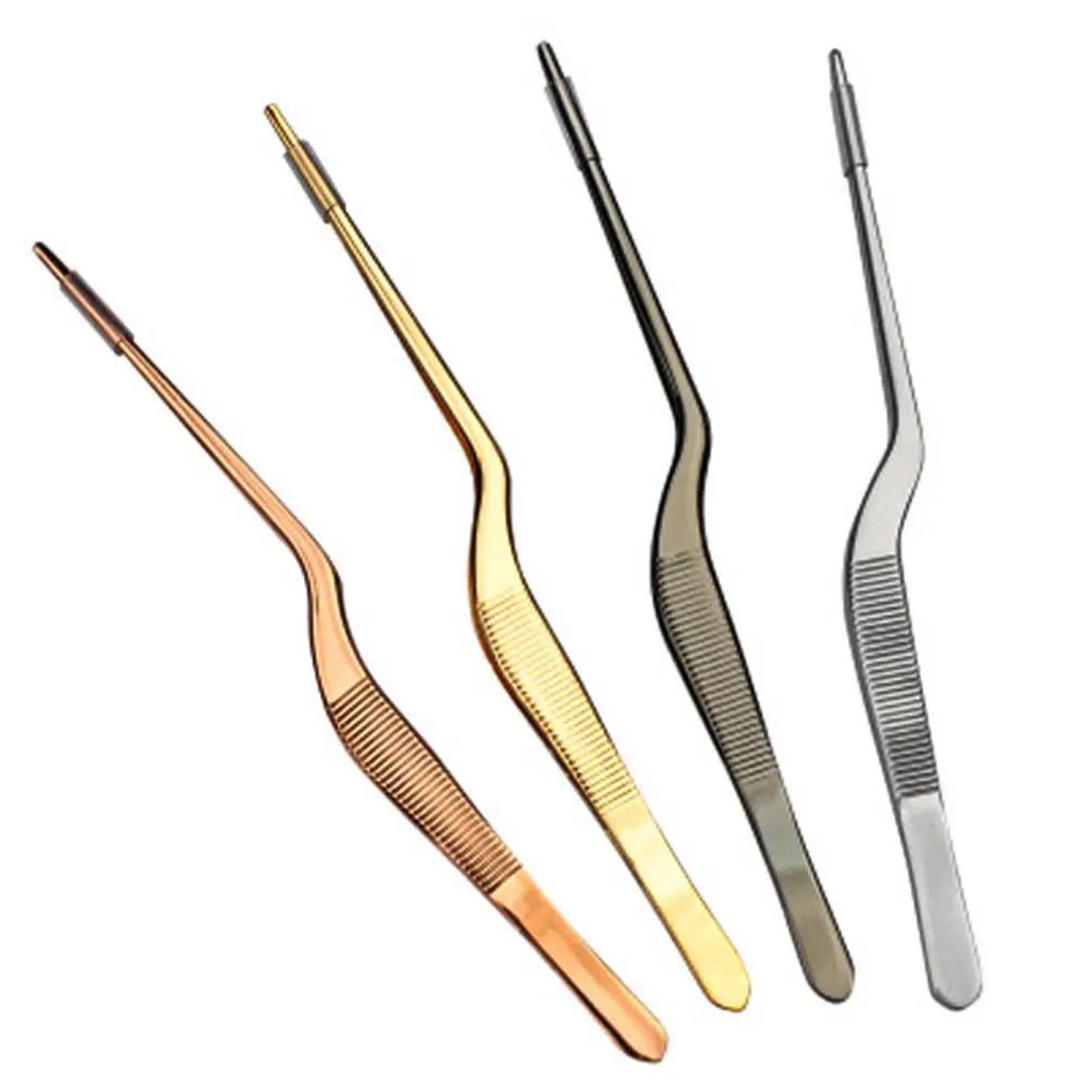 1Pcs Stainless Steel Medical Tweezers Professional Ear Cleaner Care Ear-Pick Tool Top Quality Bending Tools Cleaning Earwax Pick 6