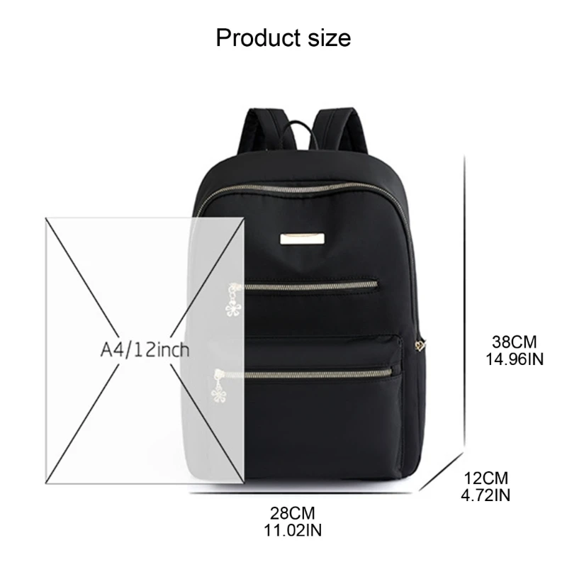 Simple College Bookbag for Women Girl Computer Back Pack Large Capacity Backpack