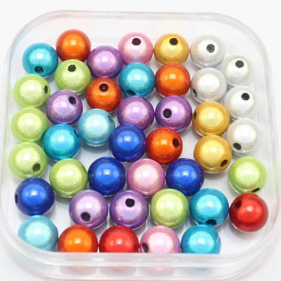 Wholesale 150 Perline 3D Illusion Miracle Beads – Tonde, 12 Mm, Colore Turchese, Con Foro Centrale - copertina