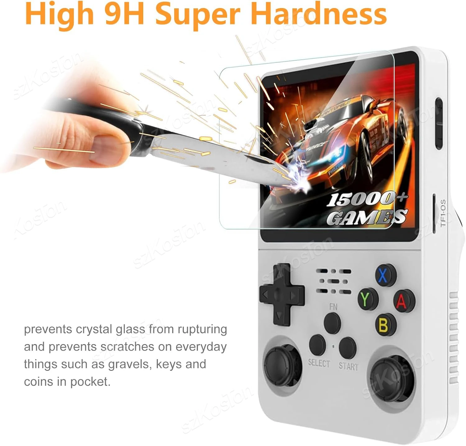 HD Anti-Scratch 9H Tempered Glass Screen Protector for 3.5-Inch Game Consoles