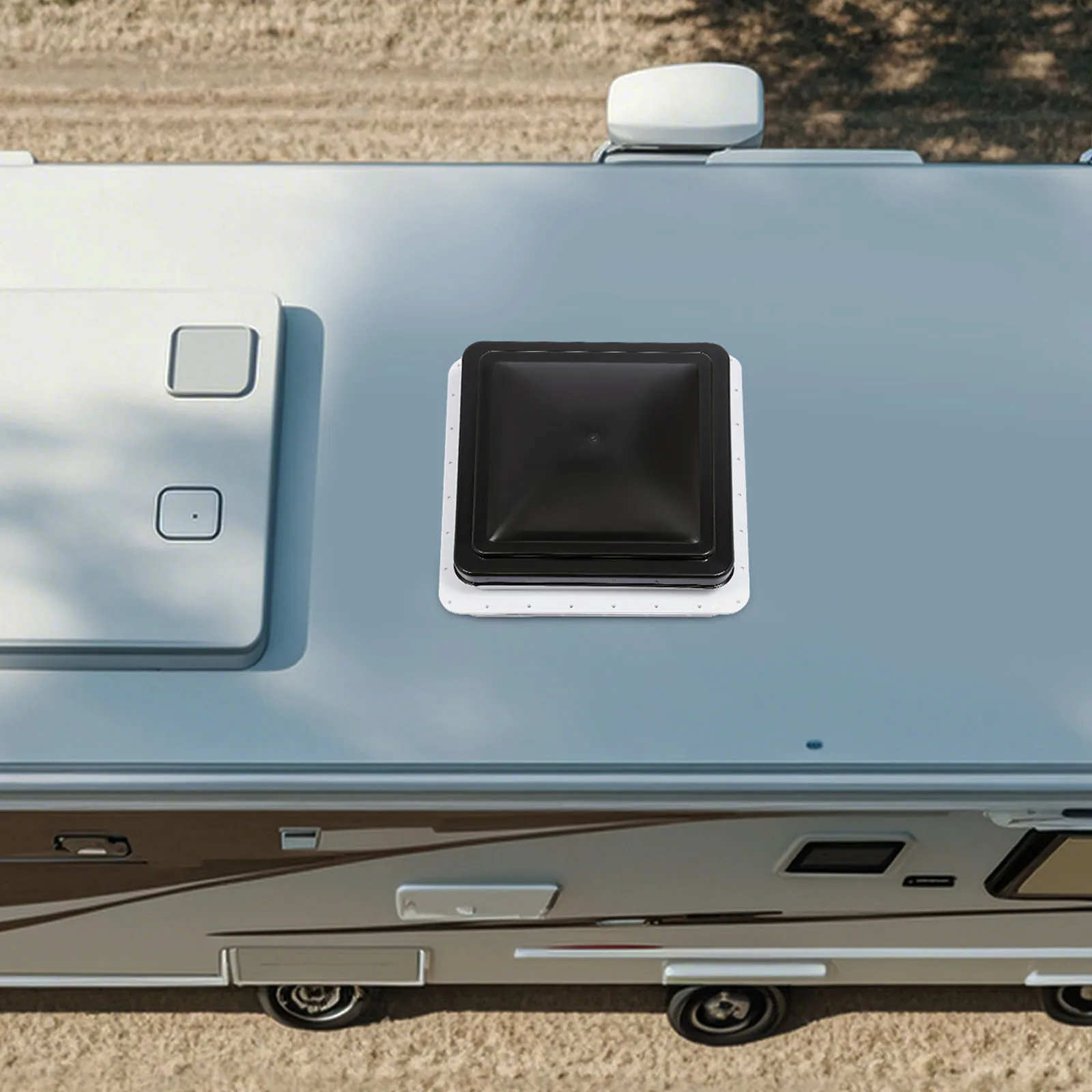 Universelles Oberlicht für Wohnmobile, 35,6 x 35,6 cm, mit Ventilator und Moskito-Bildschirm, wasserdicht, staubdicht, für Wohnmobil, Wohnmobil – Detail 16