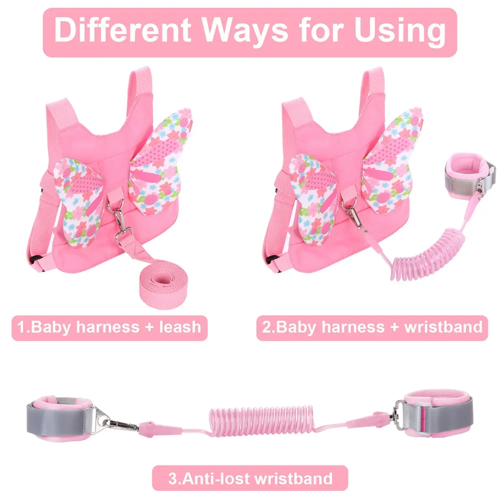 Fashion Anti Lost Wrist Band Kids Leash Backpack Wristlet Soft Children's Walker Toddler Bracelet Baby Safety Walk Belt Rope baby harness baby loss prevention bracelet safety wristbands bracelets