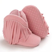 Winter baby girl's thick snow boots with plush cute pink furry cotton shoes warm non slip comfortable baby walking shoes 3