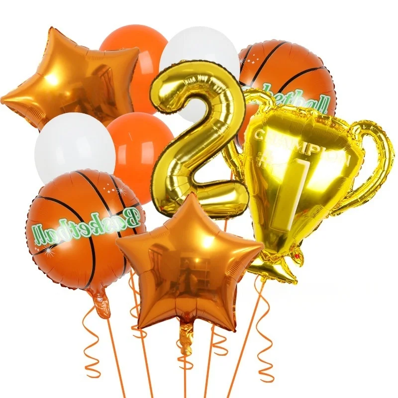 10-Piece Basketball Balloon Party Decorations Set