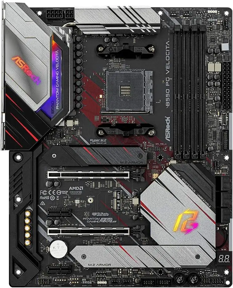 B550 Motherboard ASROCK B550 PG VELOCITA Socket AM4 4×DDR4
