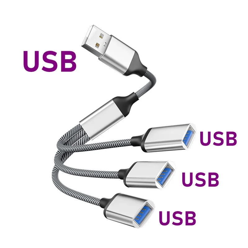 Multi-Port USB Hub with Fast Data Transfer and Charging Capabilities
