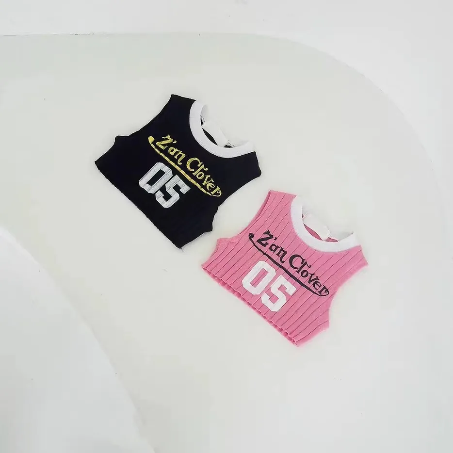 Baby Girls Sleeveless T-shirts Kids Letter Camisole Toddler Underwear Tank Tops Summer Children's Clothing Korean Style
