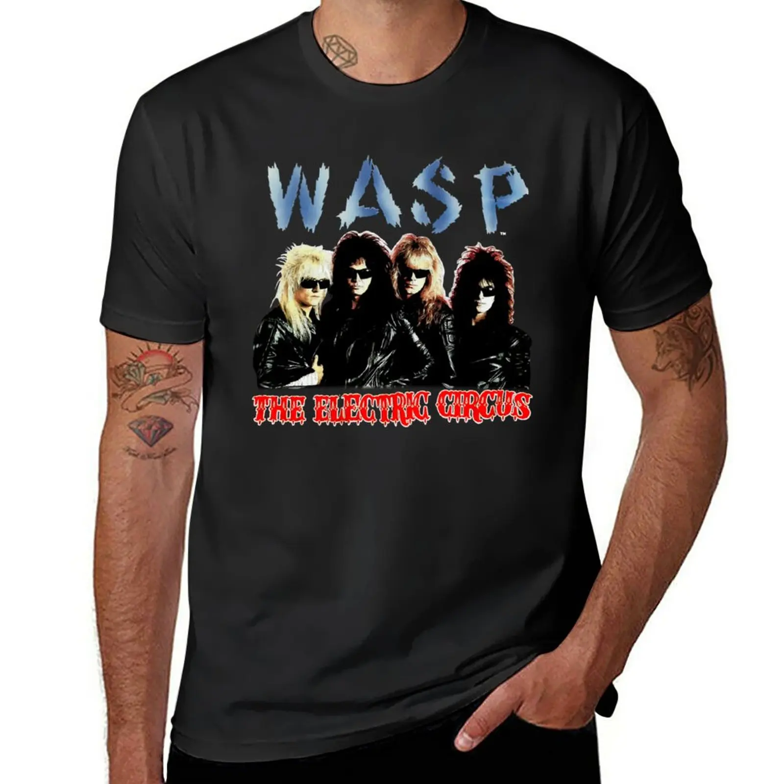 

New Wasp 1987 the Electric Circus Tour Concert T-Shirt plus size t shirts sports fan t-shirts sweat shirt mens cotton t shirts