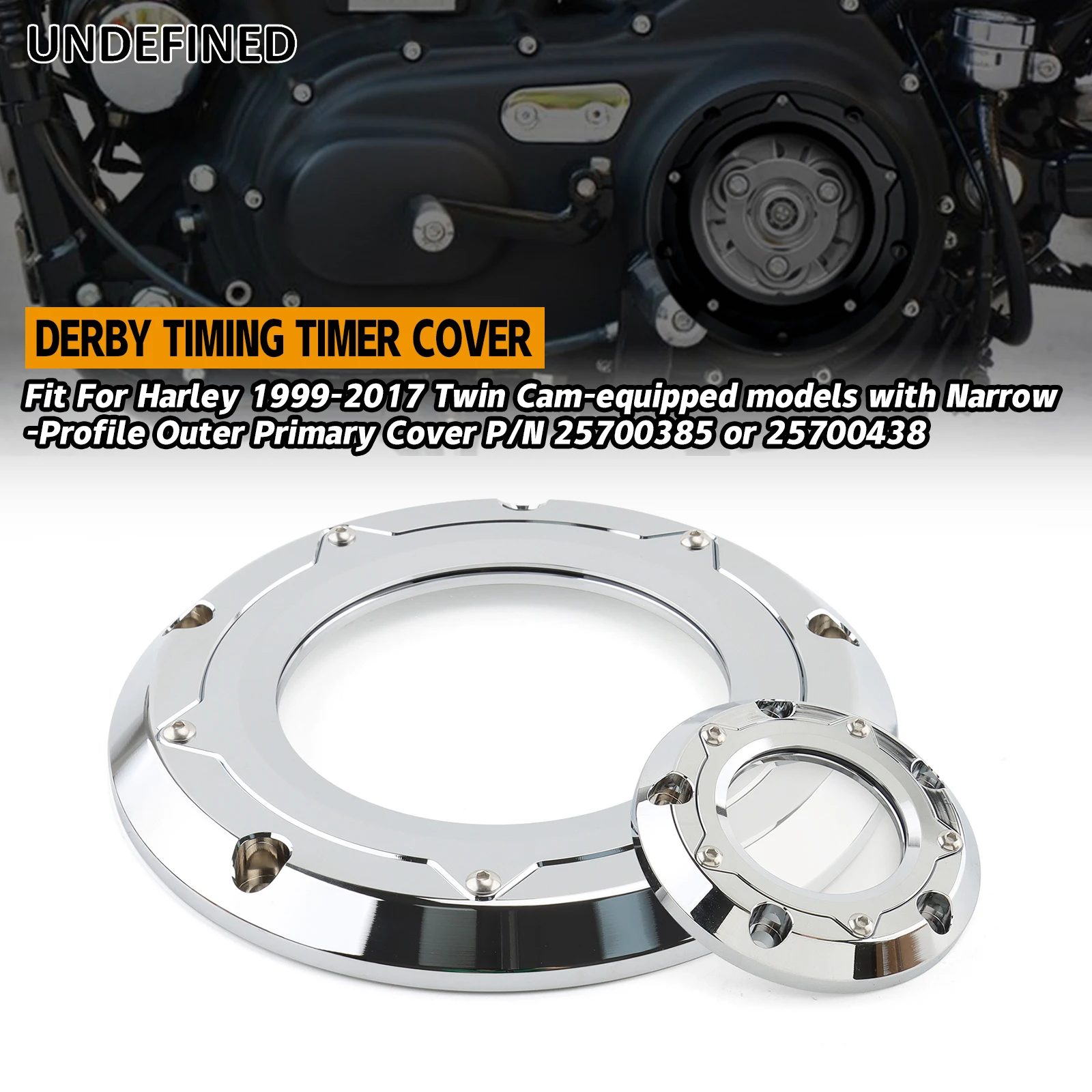 H-Words-D Motorcycle Derby Cover - Aluminum Timing Cover For Harley Dyna, Touring Models 1999-2019