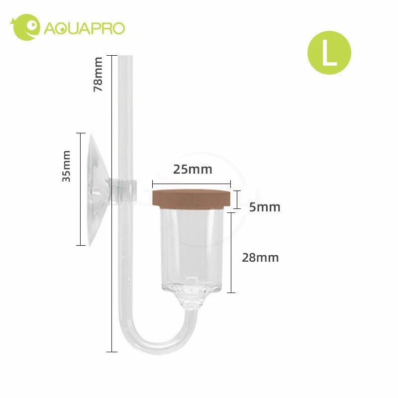 Aquarium CO2 Diffuser Bubble Generator Atomizer - Acrylic Tank Plant Accessory System Mini