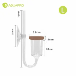 Aquarium CO2 Diffuser Bubble Generator Atomizer - Acrylic Tank Plant Accessory System Mini (Mini CO2 Diffuser L)