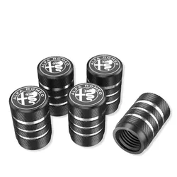 Premium Car Tire Valve Caps - Set of 4 - Sleek Design for Enhanced Wheel Protection (4 pcs black)