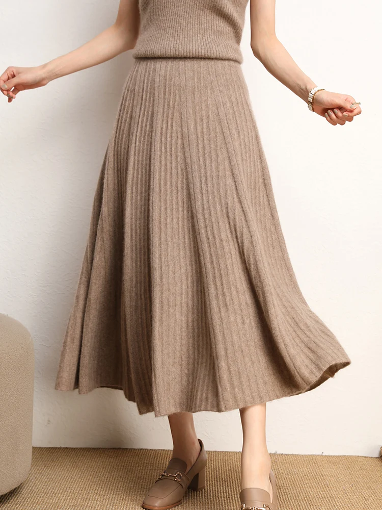 New Chic Pleated Cashmere Skirt Care Instructions